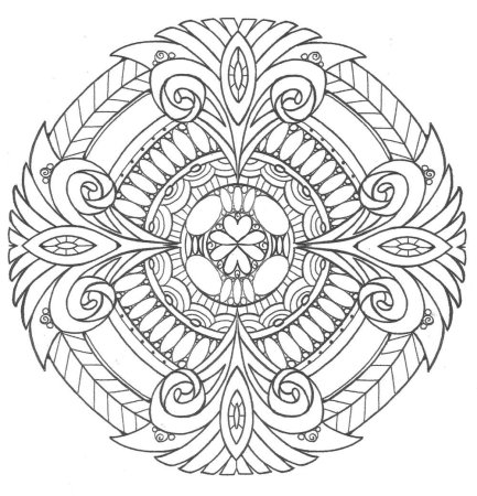 Мандала раскраска антистресс для детей