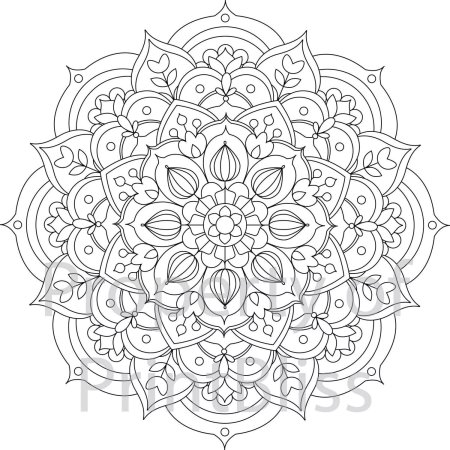 Мандала трафарет