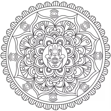 Раскраска Мандала