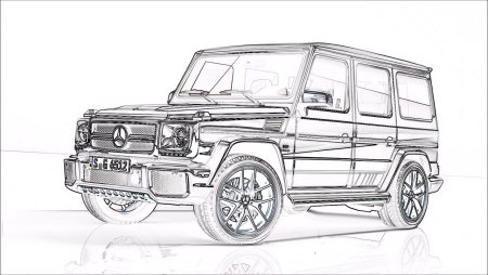 Раскраска Мерседес Гелендваген g63 AMG