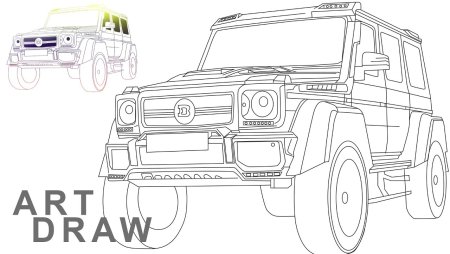 Раскраска Мерседес Гелендваген