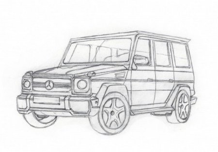 Раскраска Мерседес Гелендваген g63