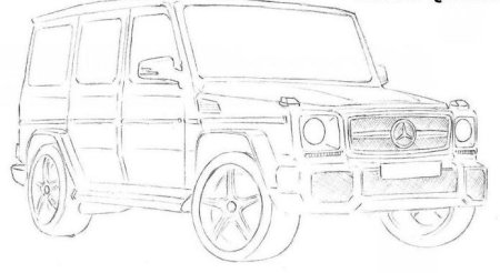 Раскраска Мерседес Гелендваген g63