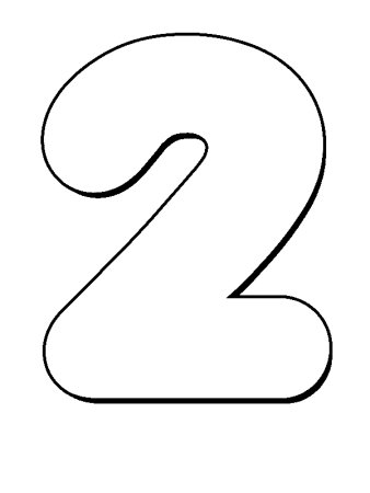 Цифра 2 раскраска