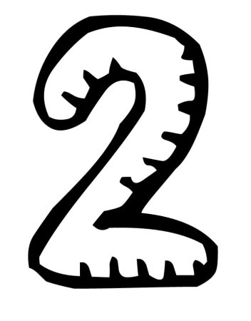 Цифра 2 раскраска