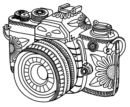 Фотоаппарат раскраска