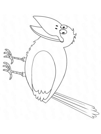 Ворона раскраска