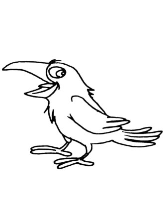 Ворона раскраска