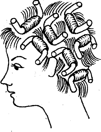 Химическая завивка на 2 коклюшки