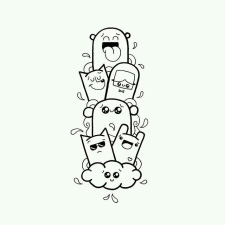 Прикольные раскраски для скетчбука