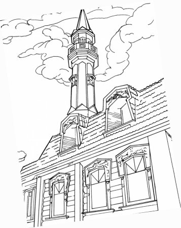 Достопримечательности города раскраска