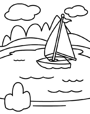 Море раскраска для детей
