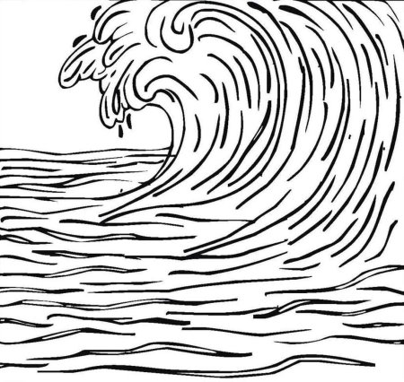 Море раскраска для детей