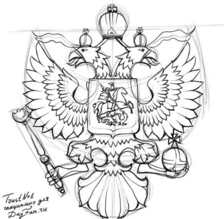Герб России раскраска