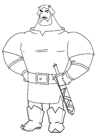 Разукрашку Илья Муромца