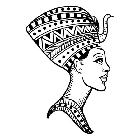 Нефертити царица Египта рисунок