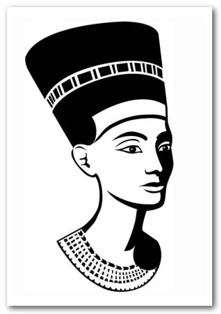 Эскиз Египет Нефертити