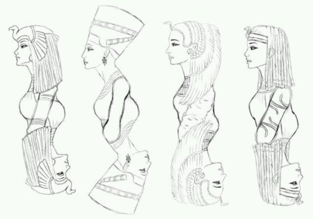 Силуэт Нефертити Нефертити головы