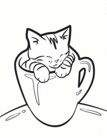 Раскраска. Котики
