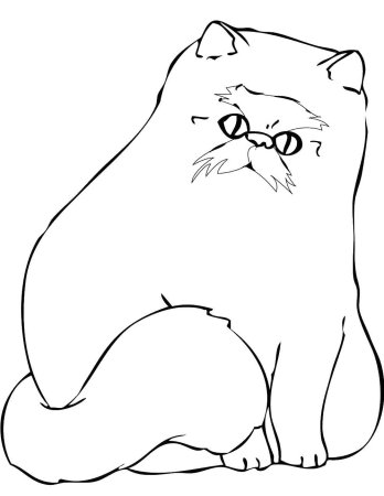 Картинки котов раскраски
