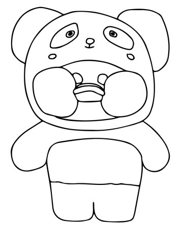 Уточка лалафанфан раскраска