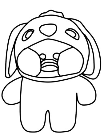 Уточка лалафа раскраска