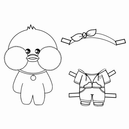 Утка лалафанфан раскраска