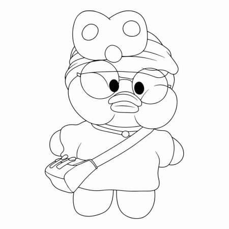 Раскраска с уточкой ла Лафан