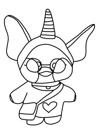 Уточка Лала фан фан раскраска