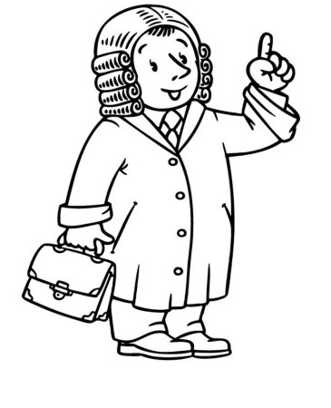 Адвокат раскраска