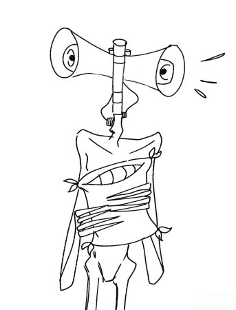 Раскраска сиреноголовый раскраска