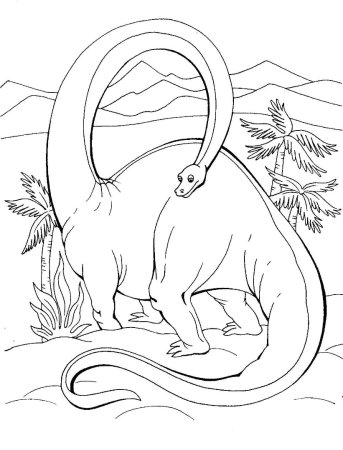 Динозавры / раскраска