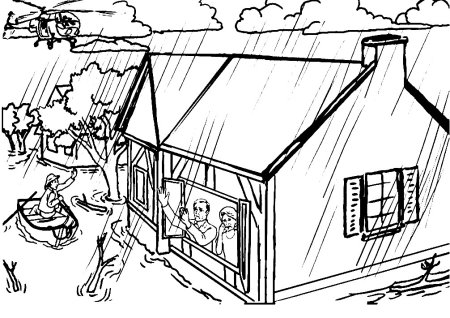 Наводнение раскраска