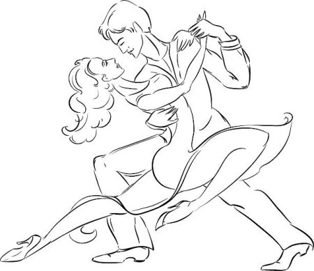 Танго раскраска для детей