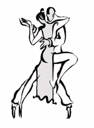 Раскраска бальные танцы