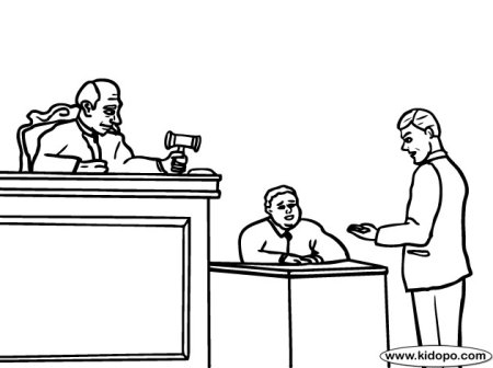 Судья раскраска