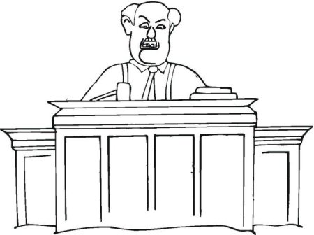 Адвокат раскраска для детей