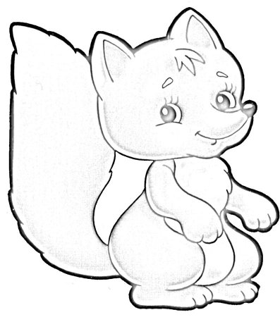 Раскраска лиса