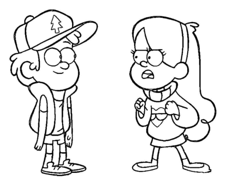 Пухля из Гравити Фолз черно белый