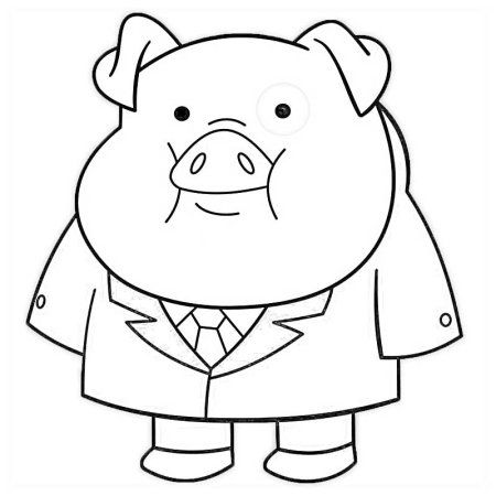 Раскраска Мейбл из Гравити Фолз