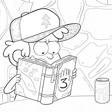 Раскраска Гравити Фолз дядя Стэн