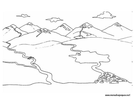Трафарет пейзаж для рисования