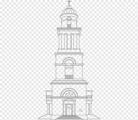 Колокольня Калязин рисунок