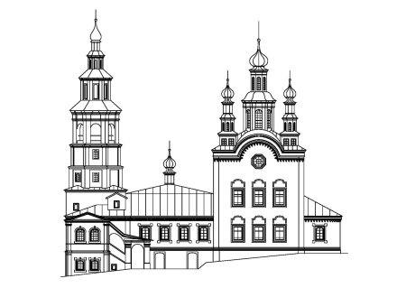 Колокольня Ивана Великого Московского Кремля чб