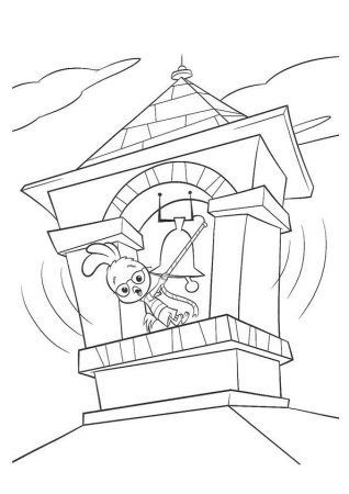 Колокольня Ивана Великого в Москве раскраска