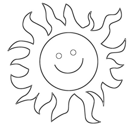 Солнце раскраска