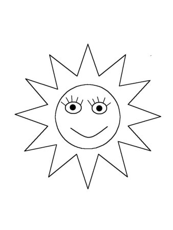 Раскраска. Солнышко