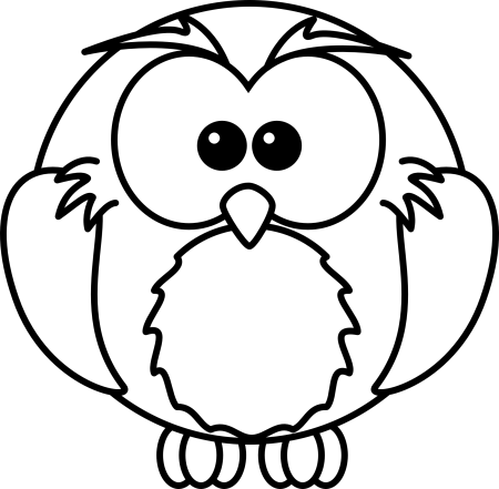 Сова раскраска