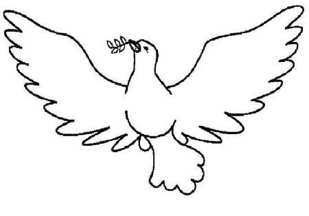 Голубь мира раскраска