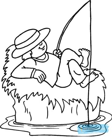 Раскраска рыбалка